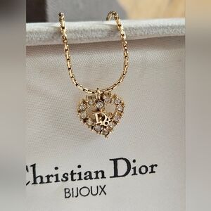 Vintage Dior Gold Heart Bracelet With Box